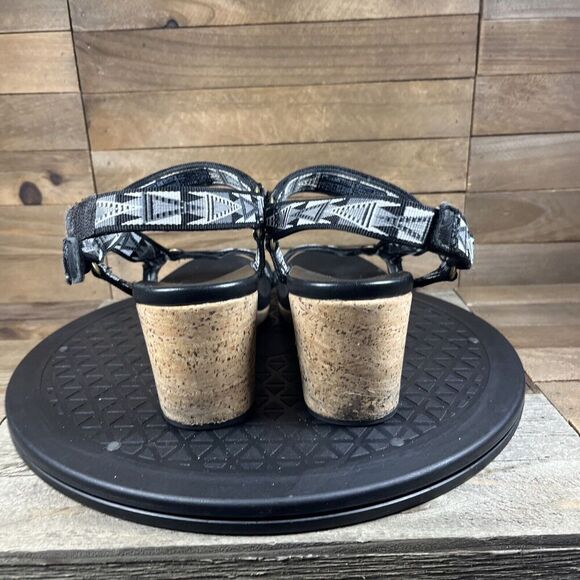 Teva Women's Size 8 Sandals Arrabelle Universal Mosaic Cork 3" Wedge Slingback - Picture 4 of 10